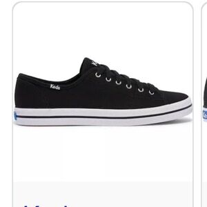 Keds sz 10 woman’s Classic Black Sneakers with White Trim